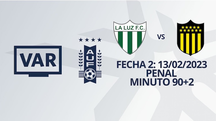 VAR - Apertura 2023 - La Luz vs Peñarol (min. 90 + 2)