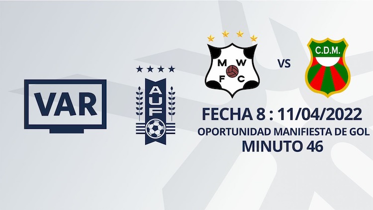 VAR - Apertura 2022 - Wanderers vs Deportivo Maldonado (min. 46)
