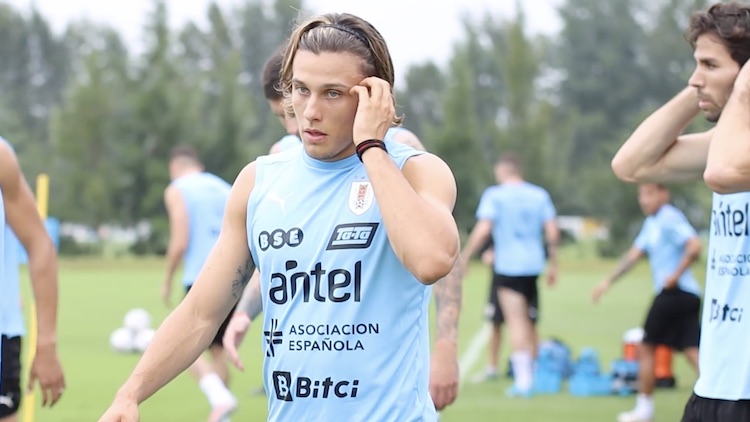 Agustín Canobbio: entrenamiento en el Complejo Celeste