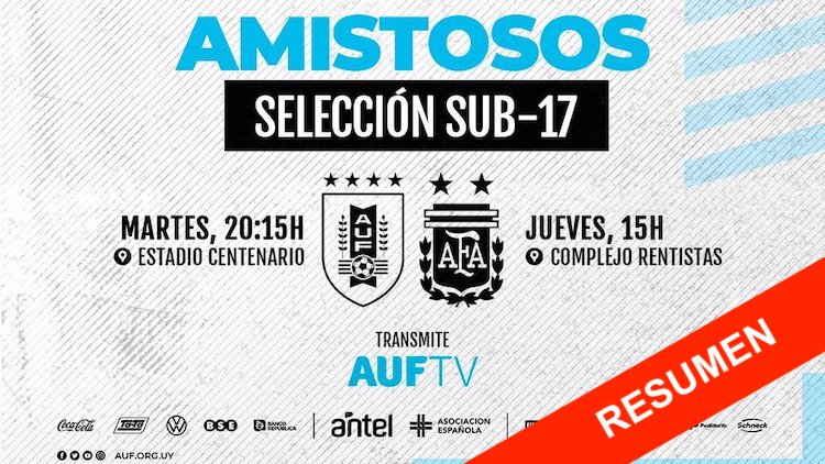 Resumen | Amistoso Sub 17: Uruguay vs Argentina | 14/07/22