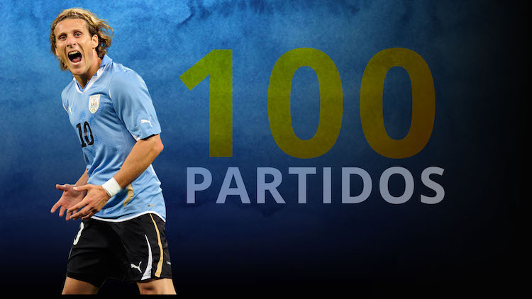 100 partidos de Diego Forlán