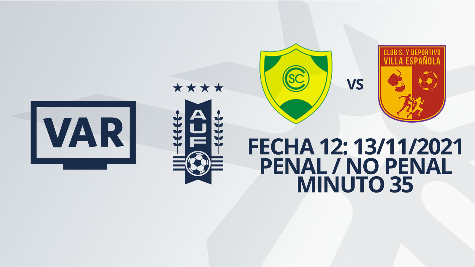 VAR - Clausura 2021 - Cerrito vs Villa Española (min. 35)