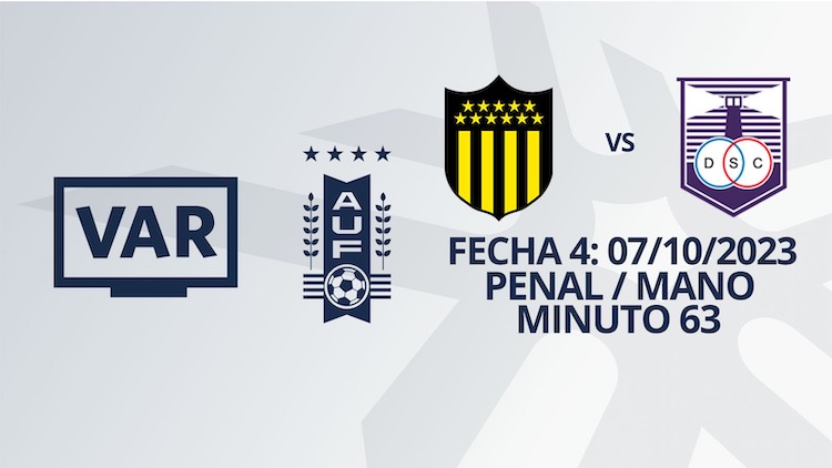 VAR - Clausura 2023 - Peñarol vs Defensor (min. 63)
