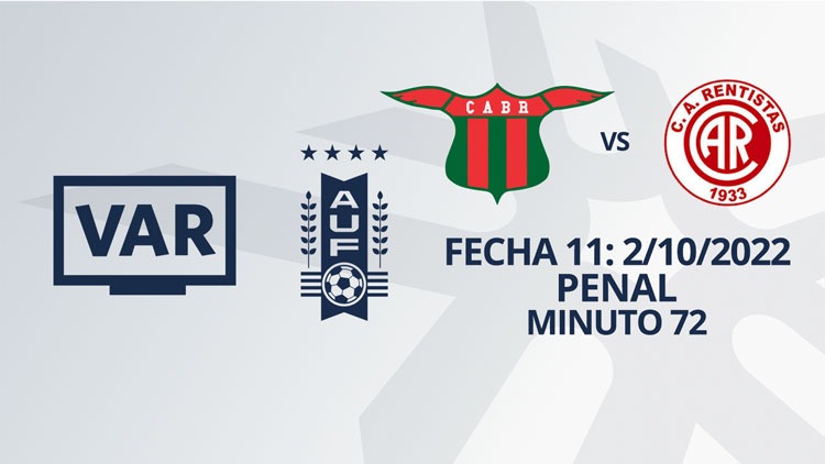 VAR - Clausura 2022 - Boston River vs Rentistas (min. 72)