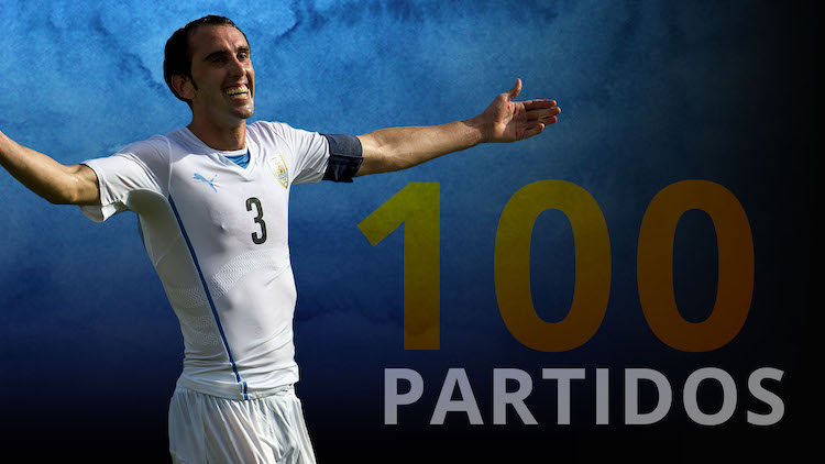 100 partidos de Diego Godín