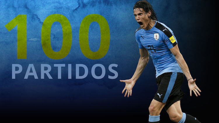 100 partidos de Edinson Cavani